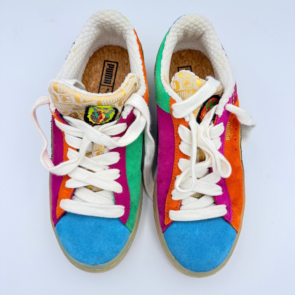 Puma Suede Market Multi-Color Patchwork Kids Sneakers 389085-01 Size 5.5Y - Picture 10 of 10